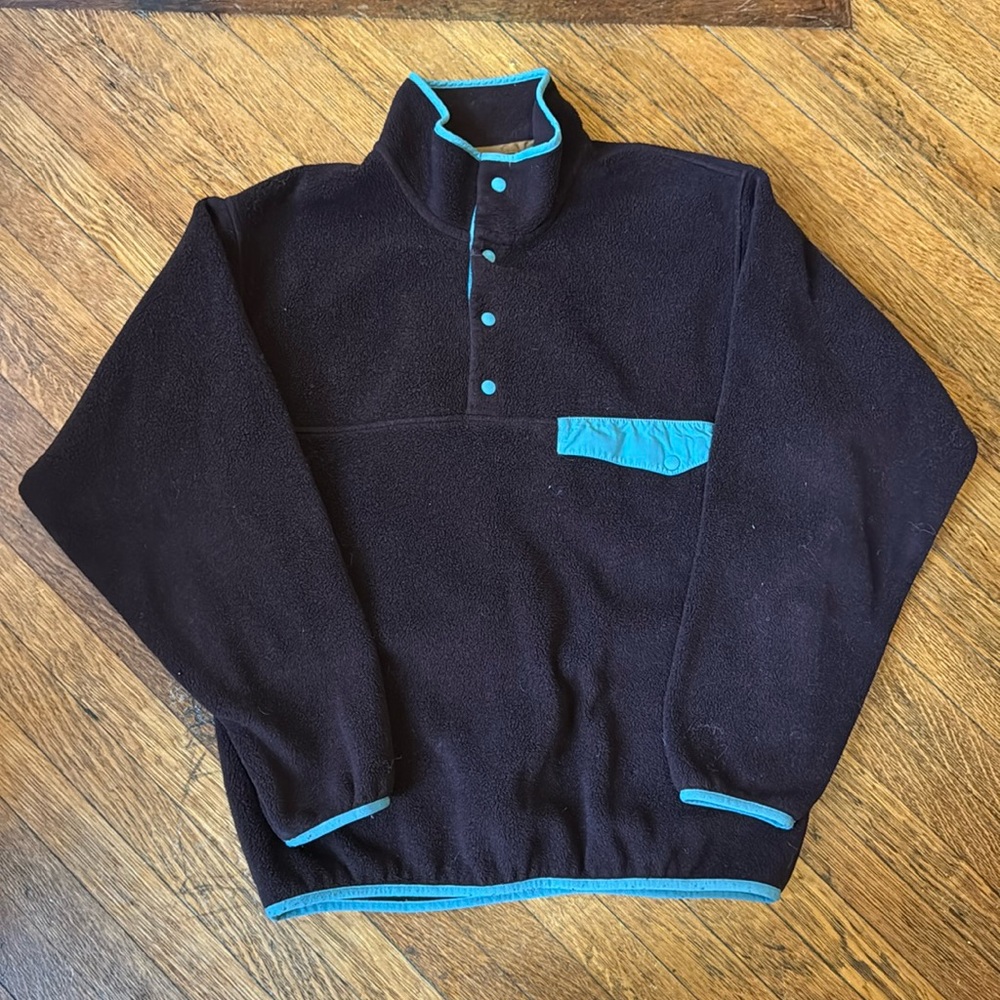 Patagonia Synchilla brown/blue fleece